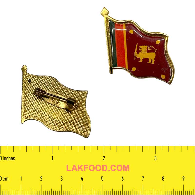 Sri Lankan Flag Lapel Pin / Tie Pin / Clip LakFood