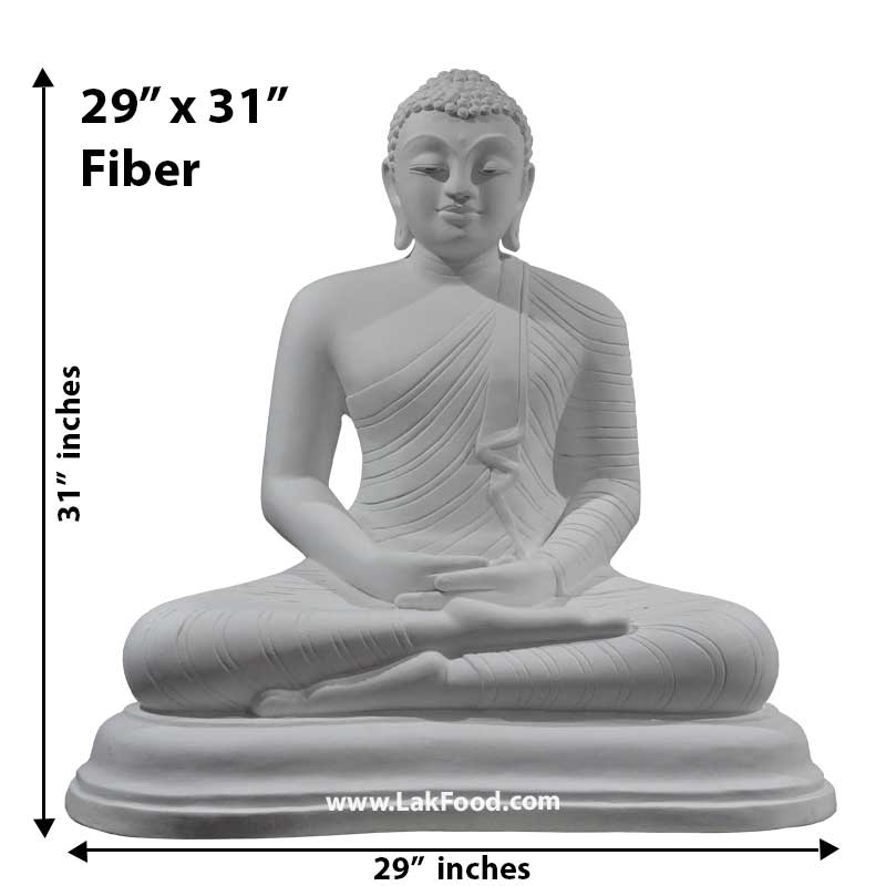 Samadhi Buddha Statue 31" x 29" (Fiber) LakFood
