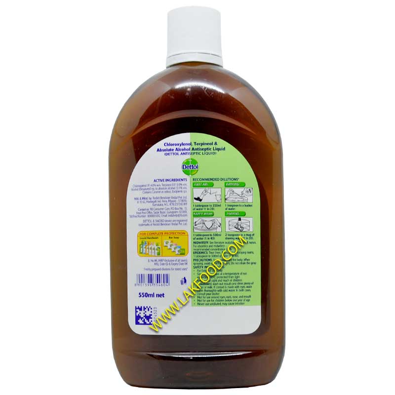Dettol Antiseptic Liquid 550ml (0.55L) – LakFood