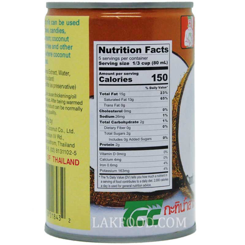 Chaokoh Coconut Milk 400ml LakFood