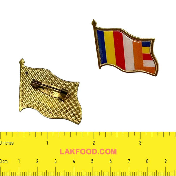 Buddhist Flag Lapel Pin / Tie Pin / Clip