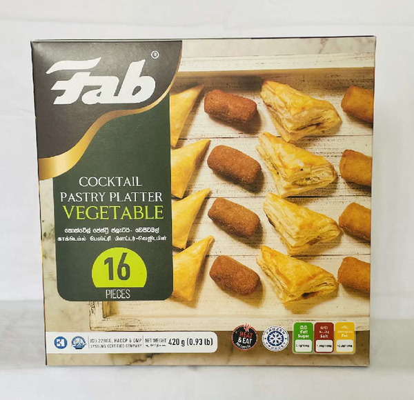 Fab Cocktail Pastry Platter - Vegetable - 16 in a pack