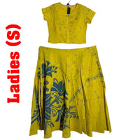 Ladies - Batik Skirt & Blouse (Size - S)