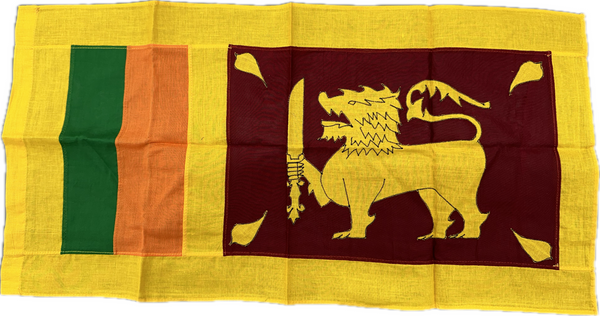 Sri Lankan Flag, Handmade 12 x 24  Inc