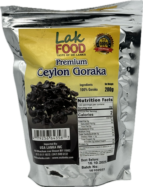 LakFood Ceylon Goraka ( Garcinia ) Pieces 200g