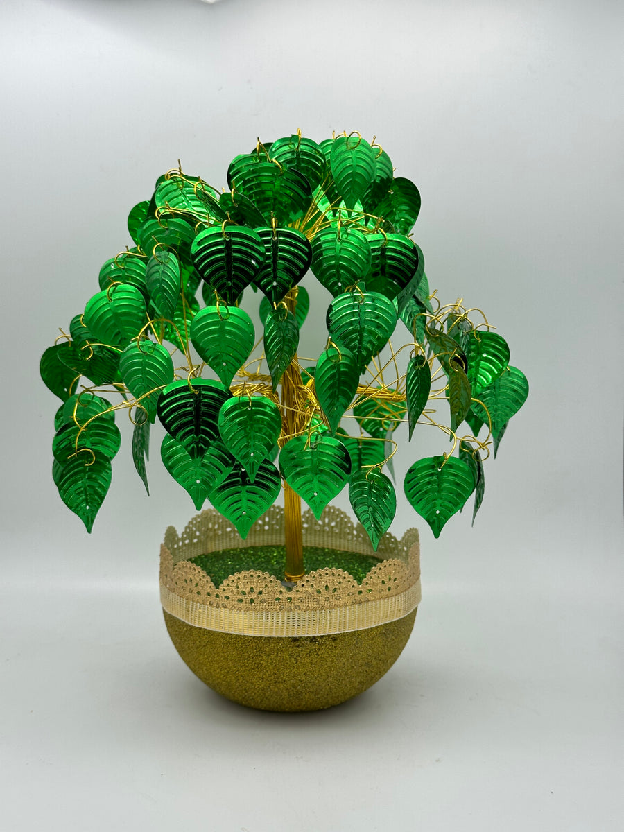 Artificial Bodhi Tree Statue Green Color LakFood