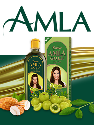 Dabur Amla Gold Hair Oil - Hair Serum with Amla Oil, Almond and Henna 200ml