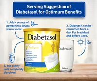 DIABETASOL 360g Vanilla Flavor Diabetic Milk Powder High Calcium Nutrition
