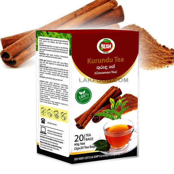 Beam Cinnamon Tea - 20 Tea Bags (කුරුඳු තේ)