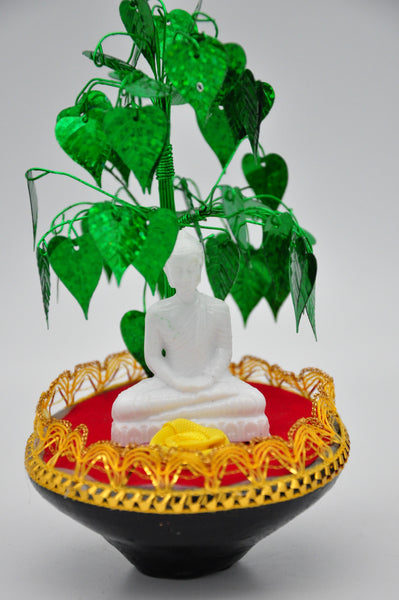 Samadhi Budda with Bodhi Tree Statue