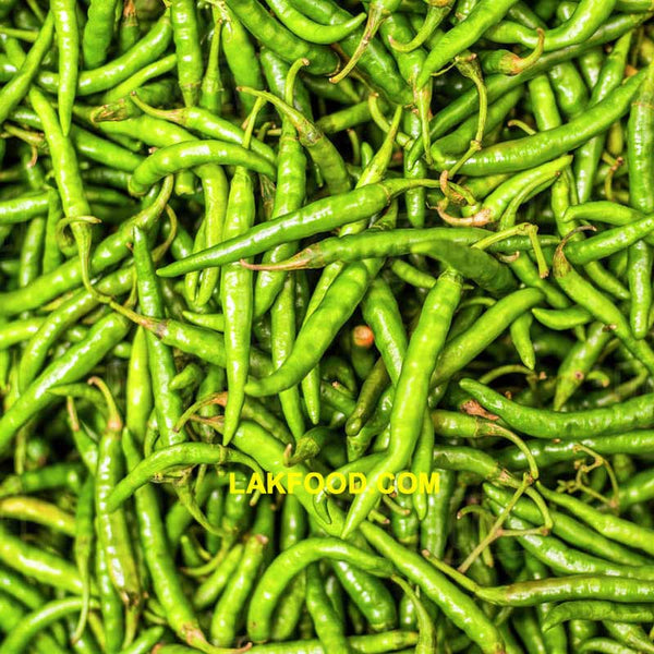 Fresh Green Chilli (අමුමිරිස්/பச்சை மிளகாய்) - 1/2-LB