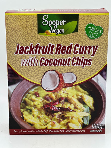 Sooper Vegan Jackfruit Red Curry with Coconut Chips 190g