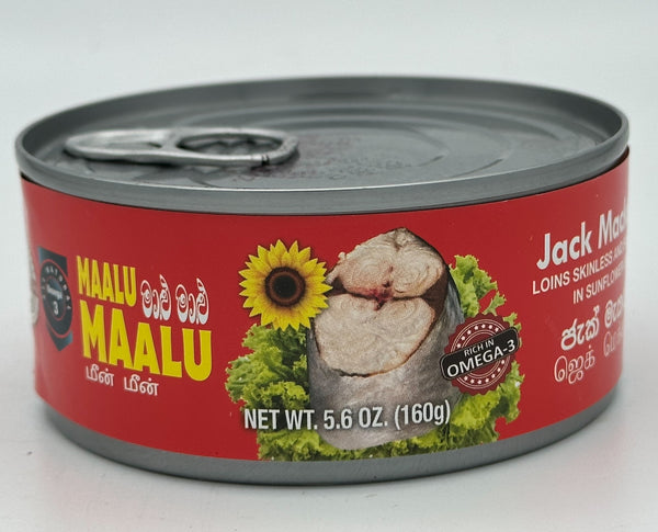 Maalu Maalu Jack Mackerel Loins Skinless & Boneless In Sunflower Oil 160g / 5.6oz