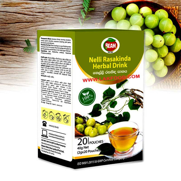 Beam Nelli Rasakinda - 20 Tea Bags (නෙල්ලි, රසකිඳ තේ)