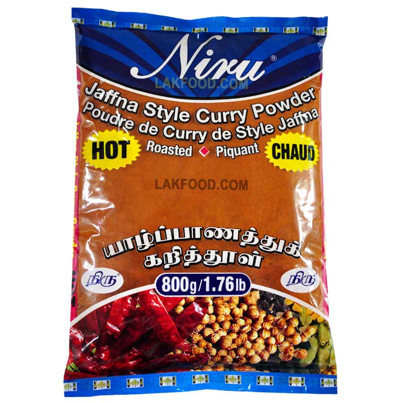 Niru Jaffna Style Curry Powder HOT 800G / 1.76LB LakFood