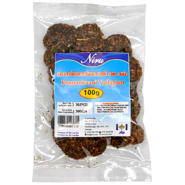 Niru Ponnankaani Wafers (Vadagam) 100g ** BUY ONE GET ONE FREE **