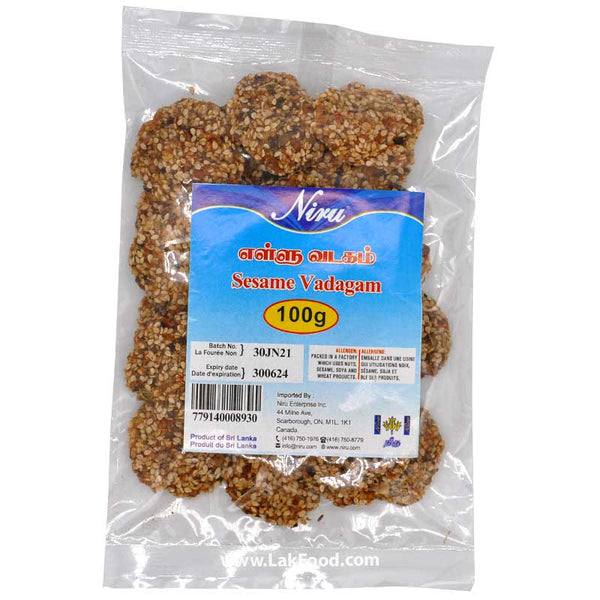 Niru Sesame Wafers (Vadagam) 100g ** BUY ONE GET ONE FREE **