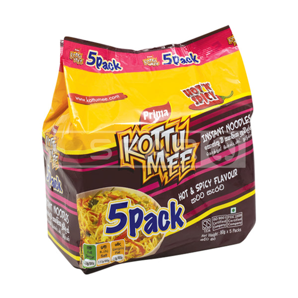 Prima Kottu Mee Hot & Spicy Flavour Noodles 80g - 5 Packs