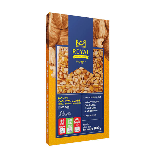 Royal Honey Cashew Slabs 100g