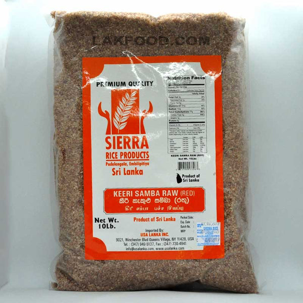 Sierra Keeri Red Samba Raw Rice 10LB