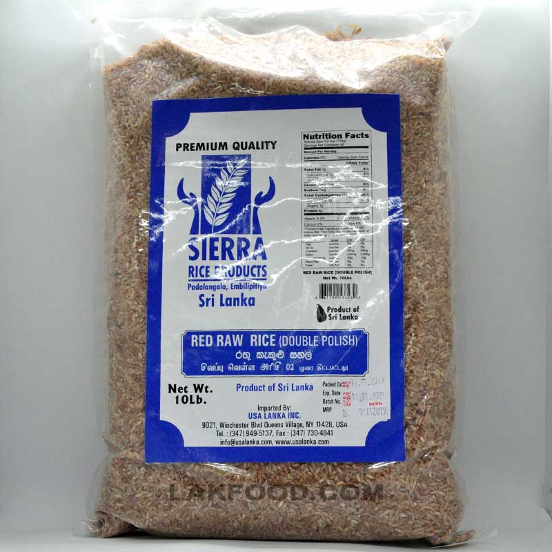 Red Rice Double Sierra Red Raw Rice Double Polish / Rosa Kakulu (Lite) 10LB – LakFood