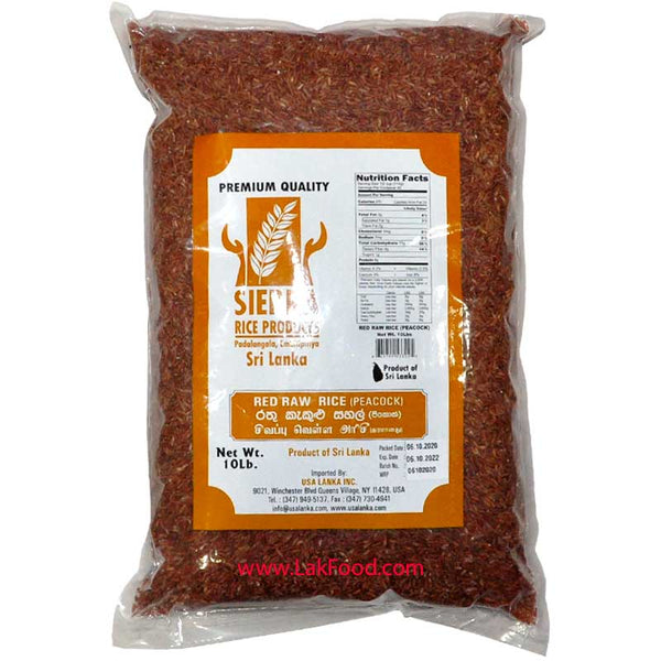 Sierra Red Raw Rice Unpolished (Peacock) 10LB