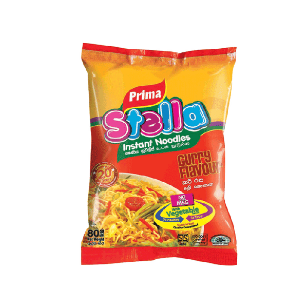 Prima Stella Instant Noodle Curry Flavour Msg Free 75g